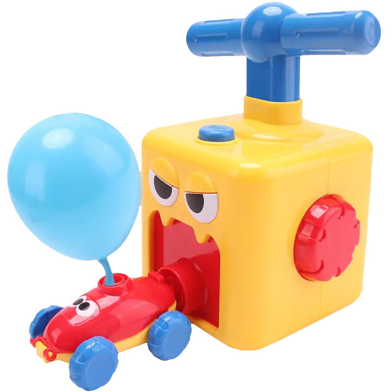 儿童空气动力气球车2345岁男女孩益智力宝宝吹气球小汽车玩具