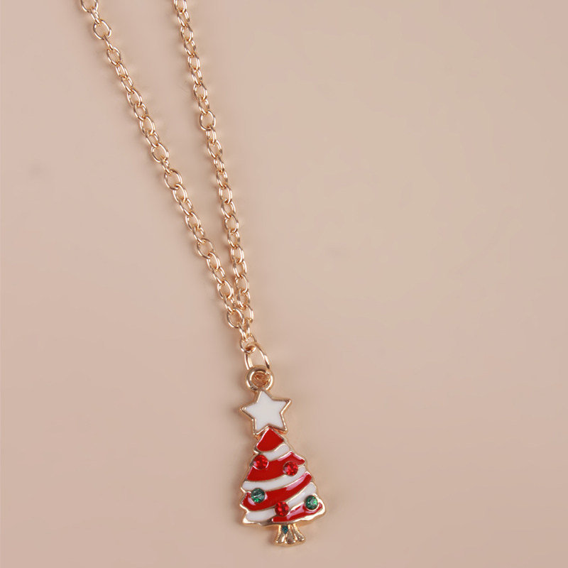 星星圣诞树吊坠白星星创意圣诞节黄星星卡通项链系列项链