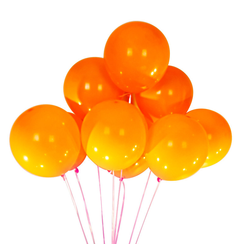 气球橙色万圣节哑光ktv酒吧场景布置装饰品黑色气球
