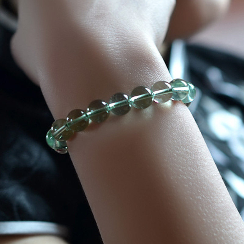 手链福佑居天然aa级绿萤石情侣手链