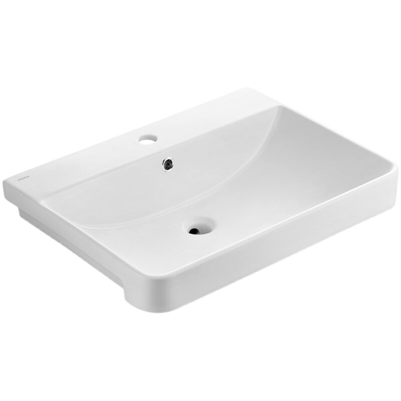 摩恩陶瓷面盆台上嵌入式洗脸盆台下台盆台中洗手盆半嵌入式洗脸盆