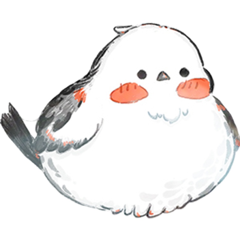 原创设计手工小动动物肥啾胸针银喉长尾山雀胸针