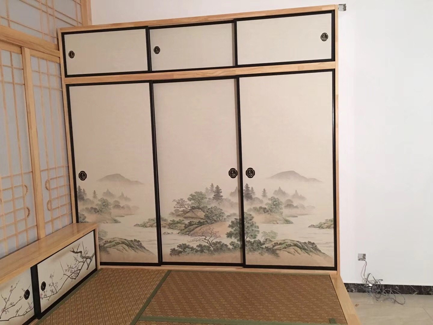 玛门日式福斯榻榻米衣柜柜门衣帽间移门定制中式和室门