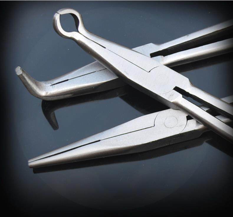 16寸长钳子长嘴款型11寸夹持尖咀钳弯嘴款型弯尖头钳加长尖嘴款型