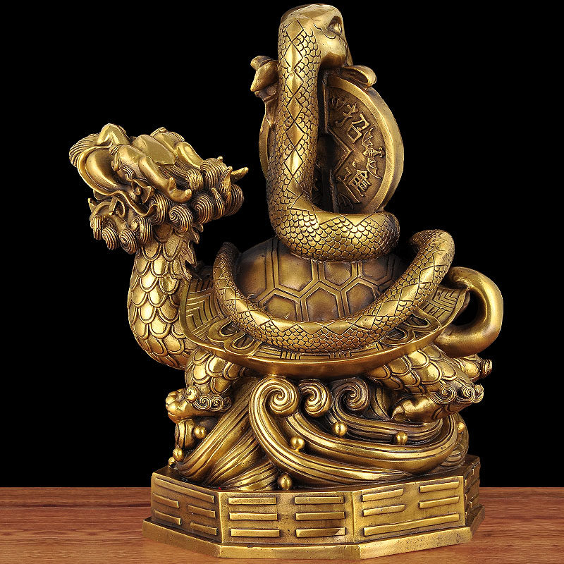 特大玄武摆件龟蛇工艺品客厅玄关酒柜装饰品领导摆件
