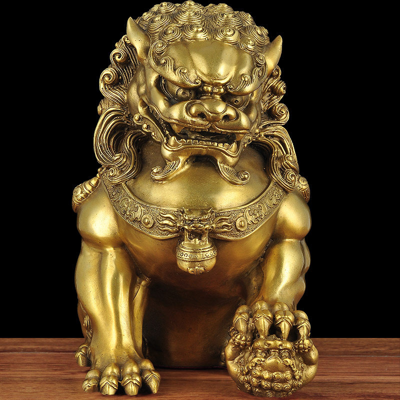 狮子摆件招财工艺品一对客厅装饰领导办公室老板摆件