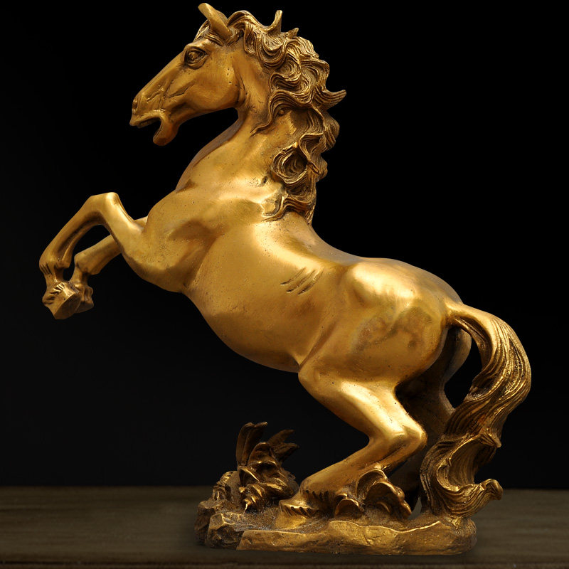 黄铜摆件十二生肖工艺品客厅酒柜装饰办公室开业招财摆件