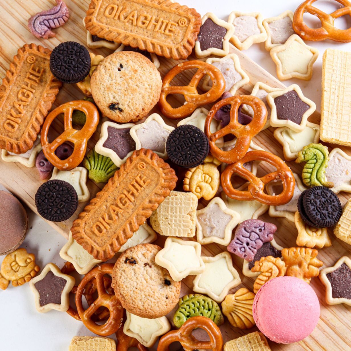 饼干可食用森系系格力高星奇星星五角星夹心华夫其它