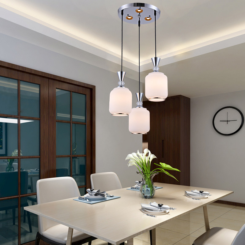 餐厅吊灯三头创意个性工业风吧台卧室餐厅灯简约现代过道餐吊灯具