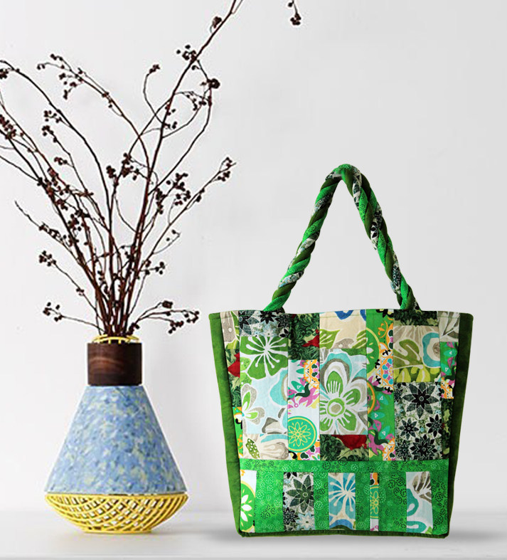 其他2020other手提布袋新款活动环保布包春意拼接通用款女包