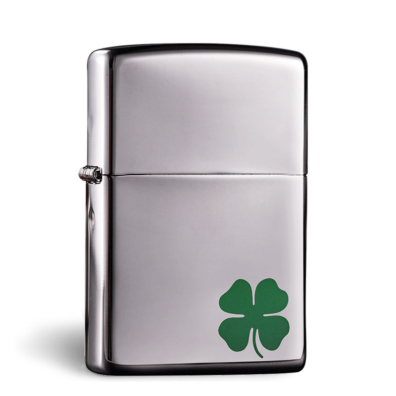 【zippo】原装正品zippo男士芝宝幸运四叶草24007煤