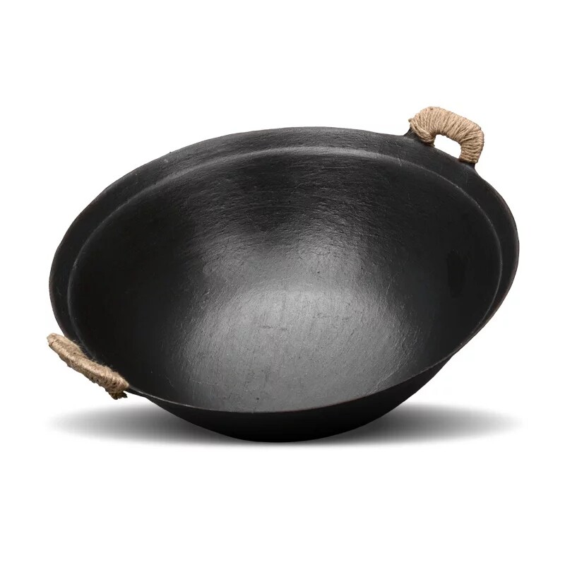 铁锅风味人间滕州梁氏父子双耳老式炒锅生铁炒锅