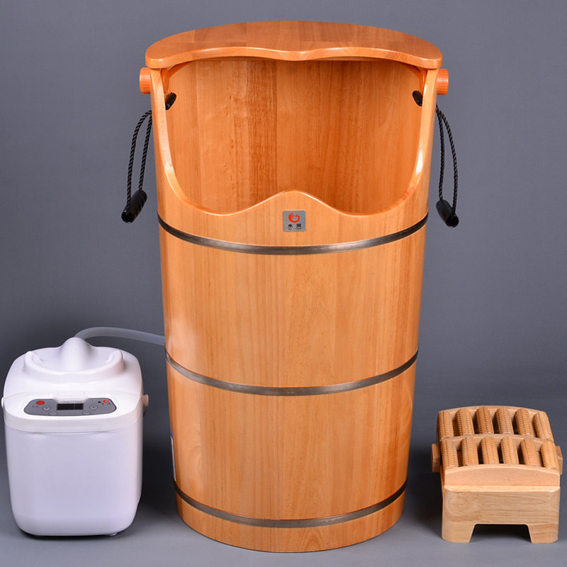 泡脚桶木质洗脚脚盆家用木桶泡脚木盆过膝膝盖足浴盆