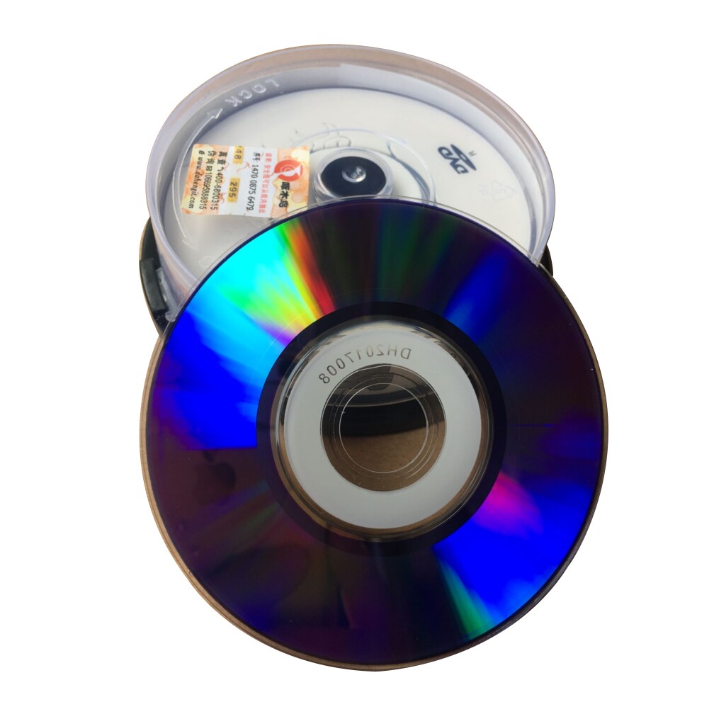 光盘正品啄木鸟8cm空白dvdr刻录盘10p桶装光碟刻录盘