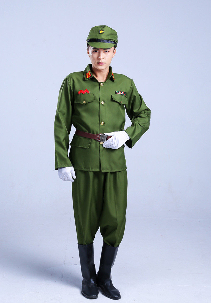 成人游击队八路军汉奸农民日本兵演出服表演服装伪军二狗子舞台服
