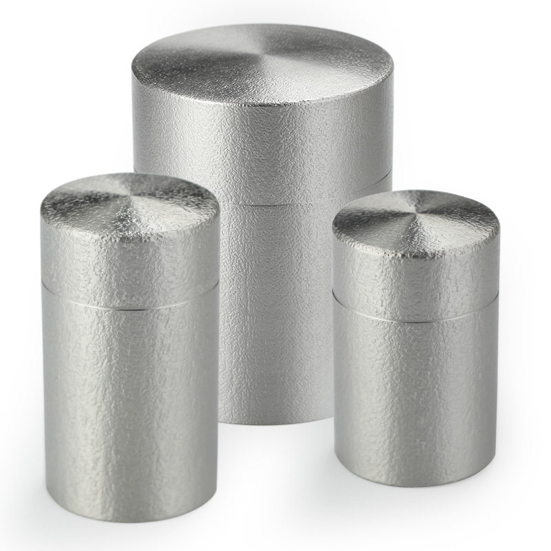 哲明纯锡茶叶罐螺旋口锡罐便携密封锡制茶具茶罐茶叶罐