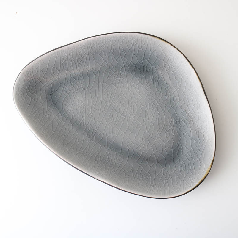 w1962出口美国陶瓷瓷釉彩冰裂釉水彩半透明瓜子盘子盘