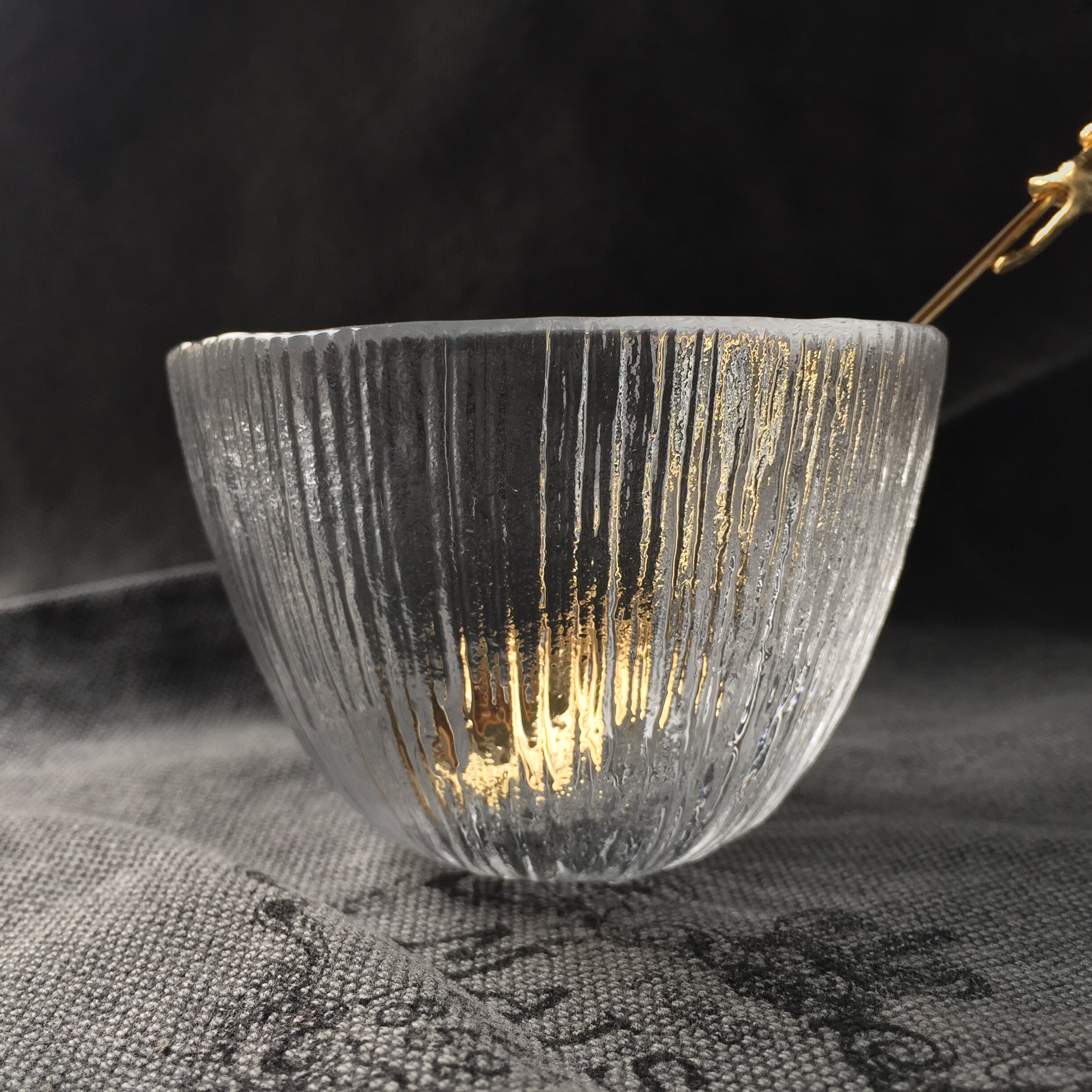 w1962出口日本手工玻璃制品南瓜立体半透明小碗冰淇淋甜品玻璃杯