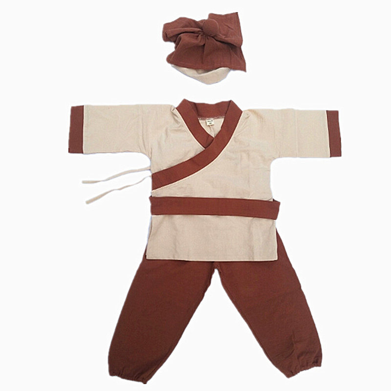 小药古装中国国风宝宝拍照汉服国学书童儿童儿童演出服