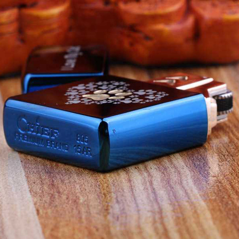 chief首领蓝冰加重爱恋爪印多功能双内打火机