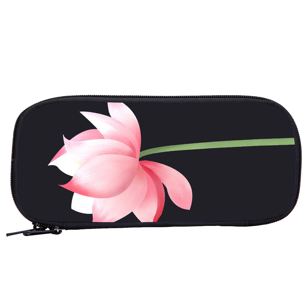 荷花莲花图案书包女生国风双肩包学校背包保温书包