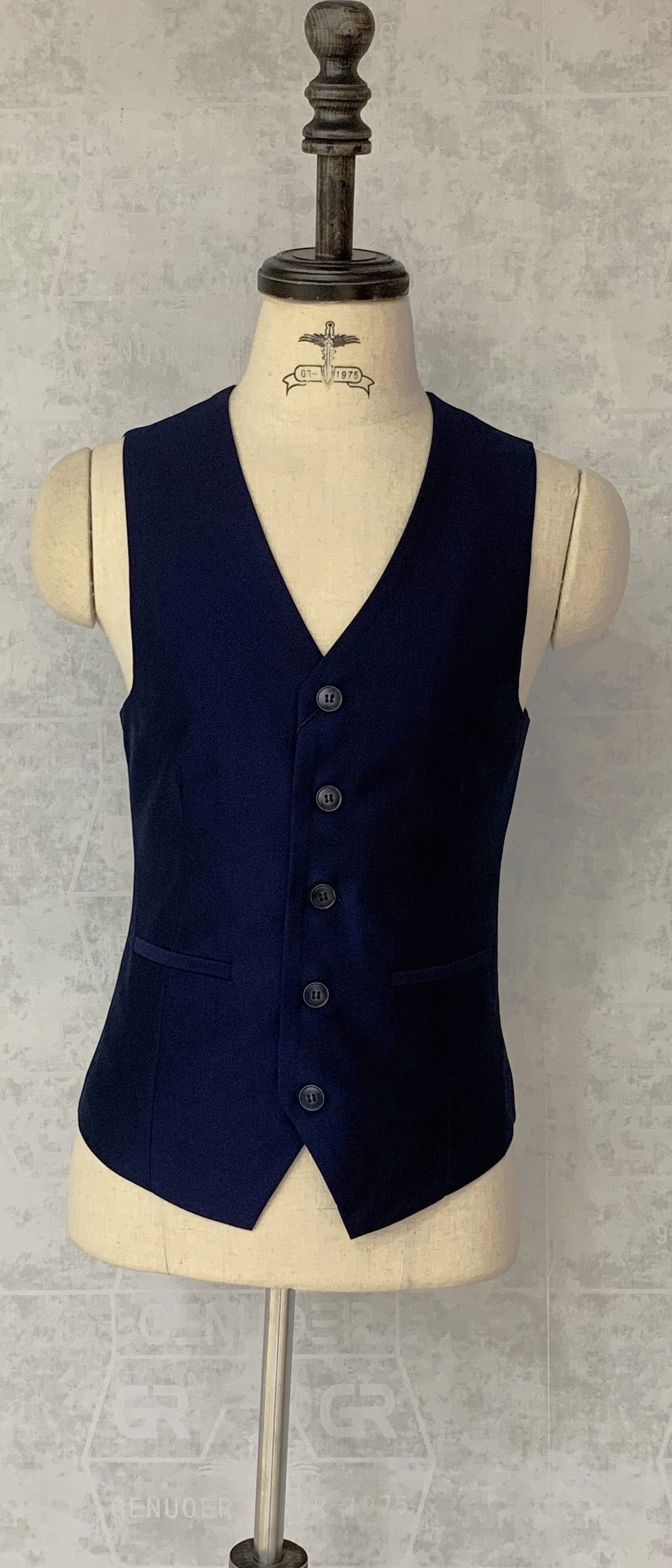 戈诺尔2020新款西服套装婚礼马甲蓝色zgxd95622马甲