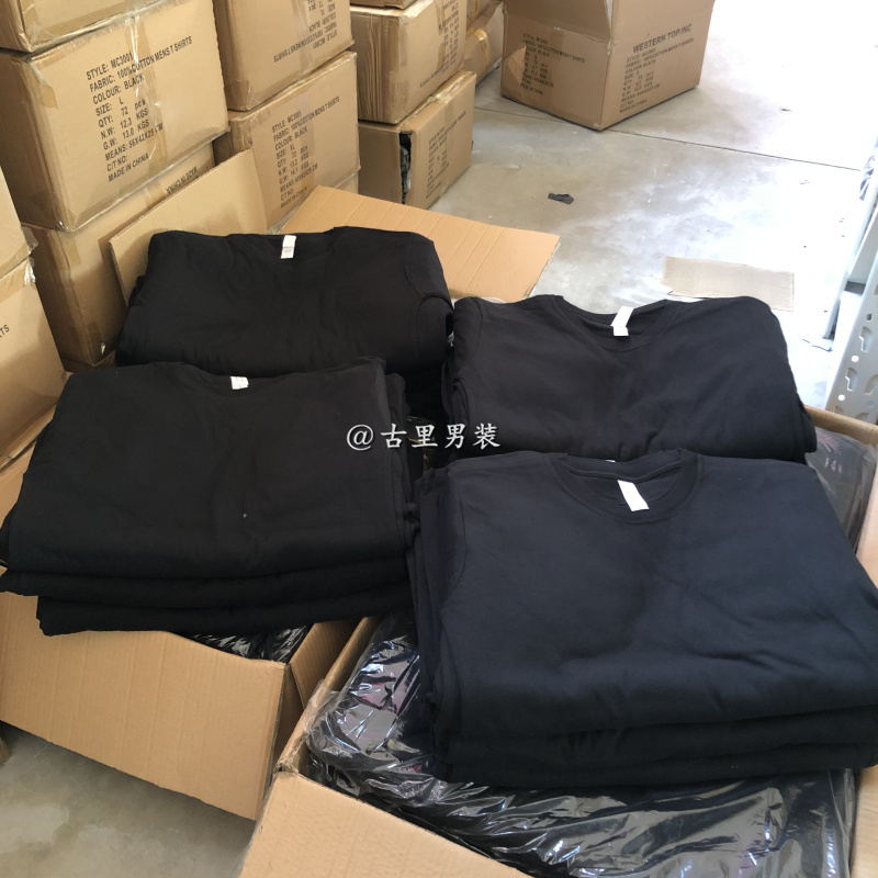 捡了个大便宜！可搭情侣！春夏水洗纯棉宽松舒适柔软黑色短袖T恤