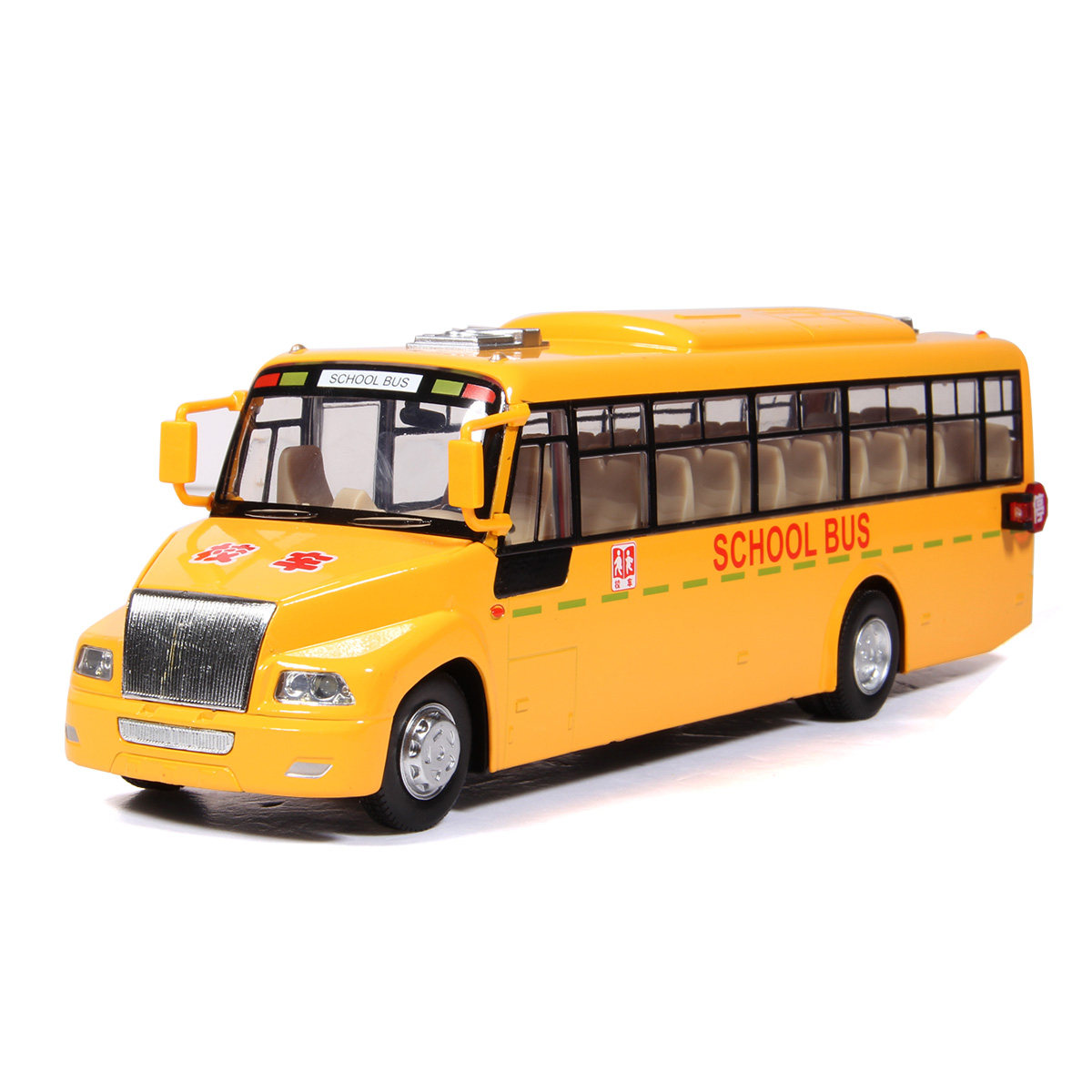 大号校车玩具 儿童校车模型合金巴士公交车男孩小汽车回力玩具车