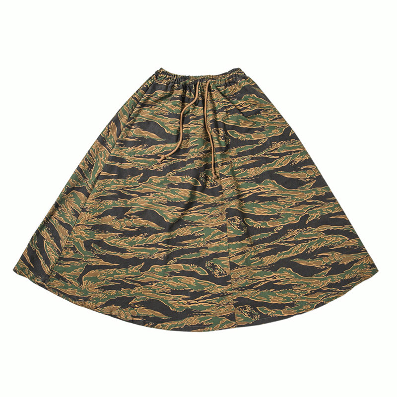 21ss虎纹长裙字裙半身迷彩军裙日系工装girl半身裙