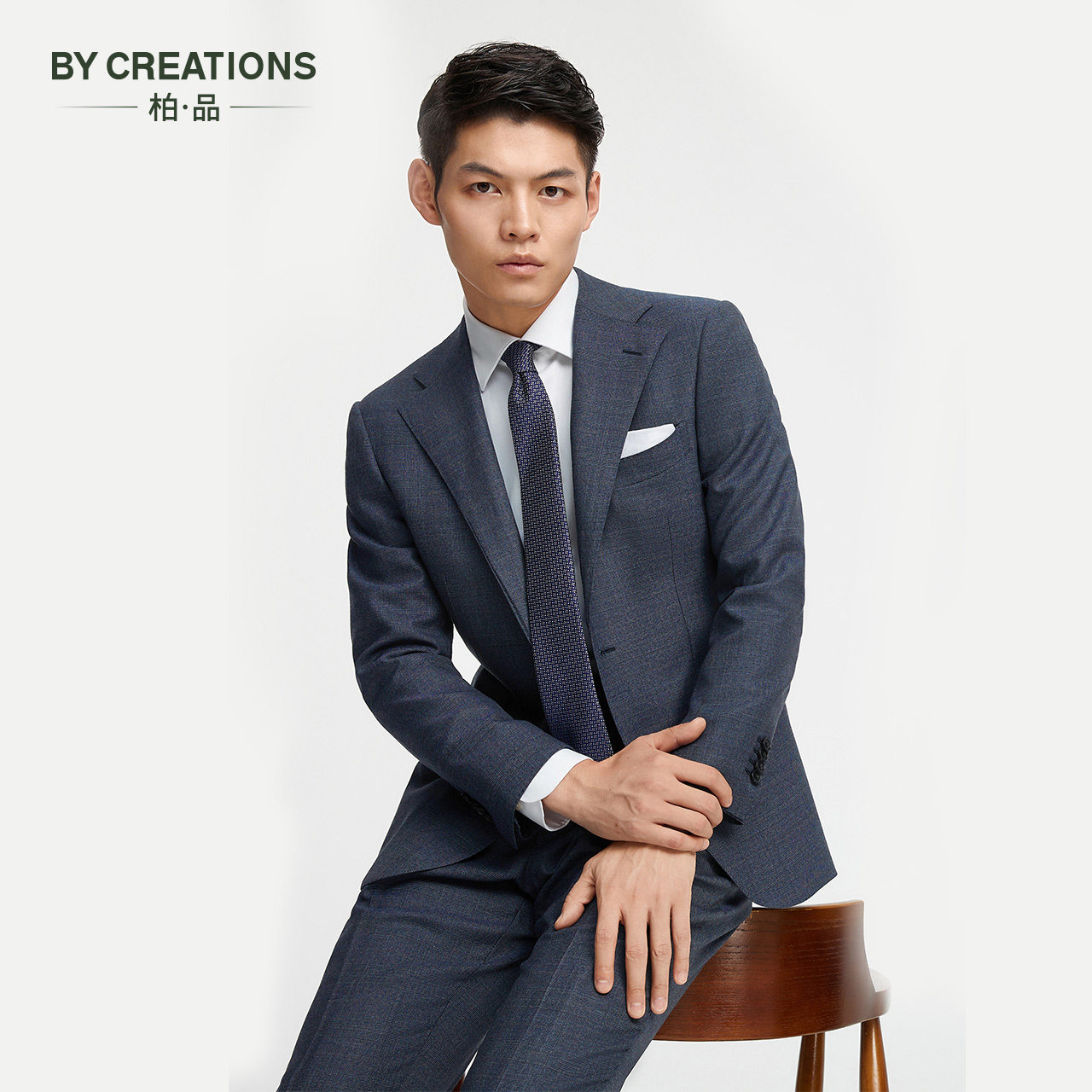 进口regna160支纯羊毛威尔士亲王格纹商务职业正装西服套装