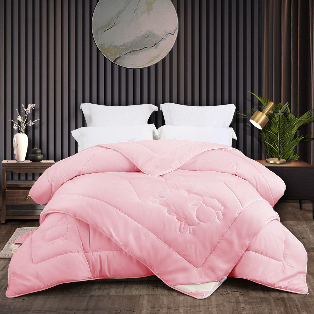 水星家纺澳洲羊毛抗菌加厚二合一被升级版保暖被宿舍被芯秋冬新款