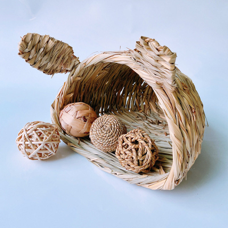 兔子玩具草球仓鼠磨牙解闷草编荷兰鹦鹉耐啃玩具