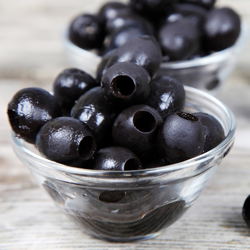 spanisholivespittedblack去核腌渍黑橄榄900g西班牙进口橄榄