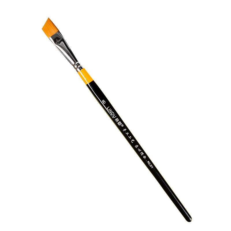 尼龙毛斜头画笔套装学生油画笔水粉