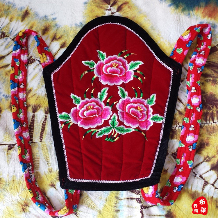 背巾绣花云南民族风婴儿小号裹背四季背带加厚育儿背巾