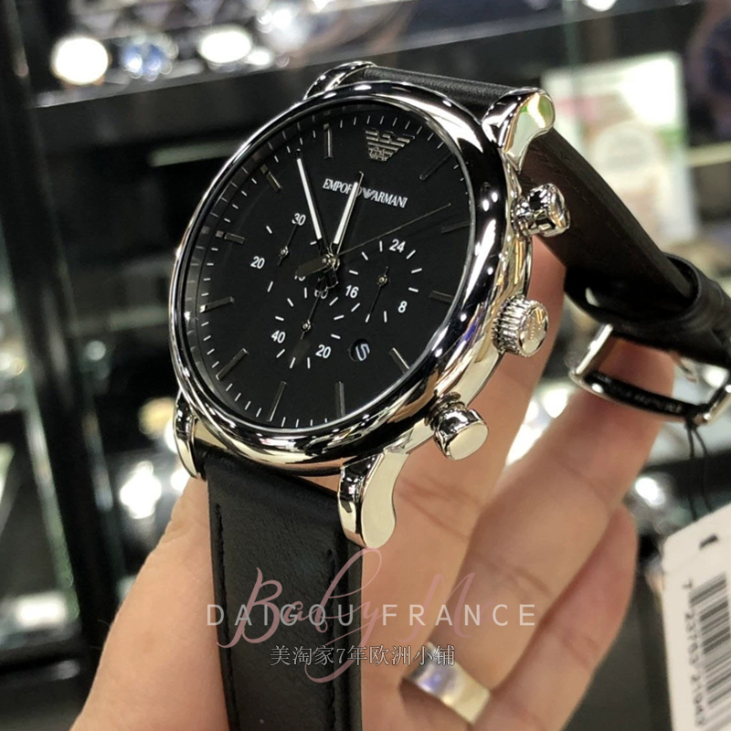 Armani阿玛尼男表武士黑时尚休闲商务陶瓷手表防水石英腕表AR1828