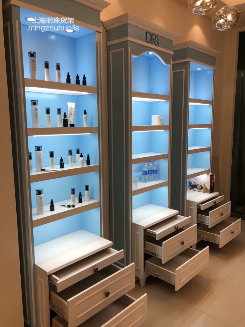 整装发货 烤漆化妆品展示柜产品柜货架饰品香水柜台展柜护肤品柜