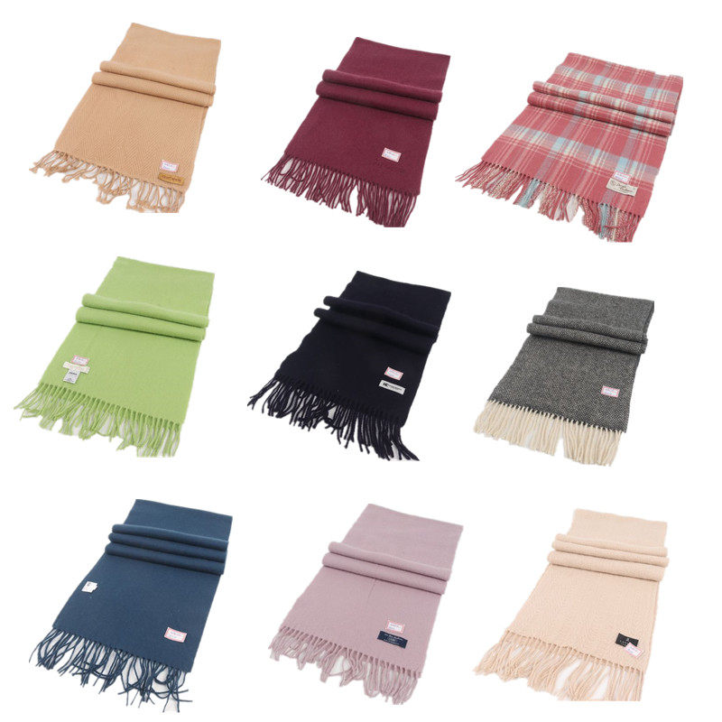 尖货纯色山羊绒cashmere围巾秋冬季男女女款w40围巾