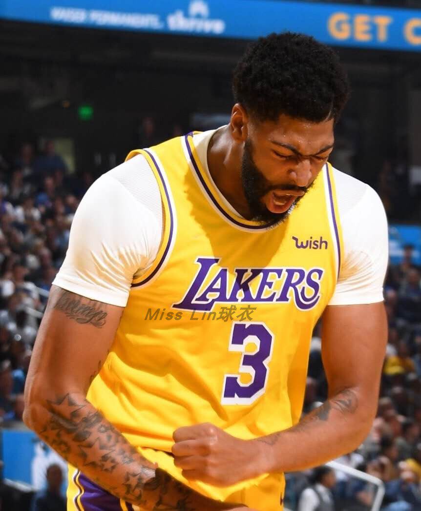 安东尼戴维斯篮球黄蜂鹈鹕队明星洛杉矶湖人3号刺绣篮球服