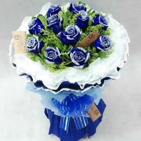 兰州鲜花店蓝色妖姬蓝玫瑰生日鲜花赤峰乌海银川南昌汉中鲜花速递同城