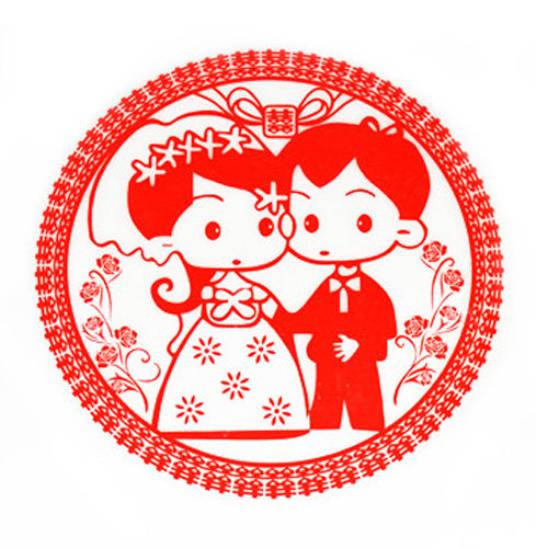 喜字天之缘婚庆用品创意结婚字贴婚礼卡通静电喜字