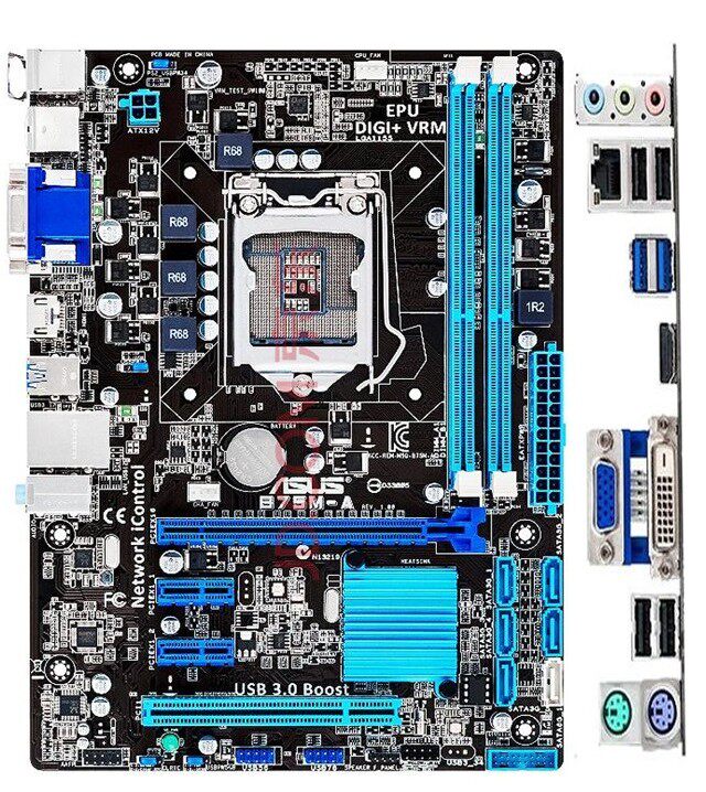 asus/华硕 b75m-a lx plus b75主板 1155针3470 3220 2120