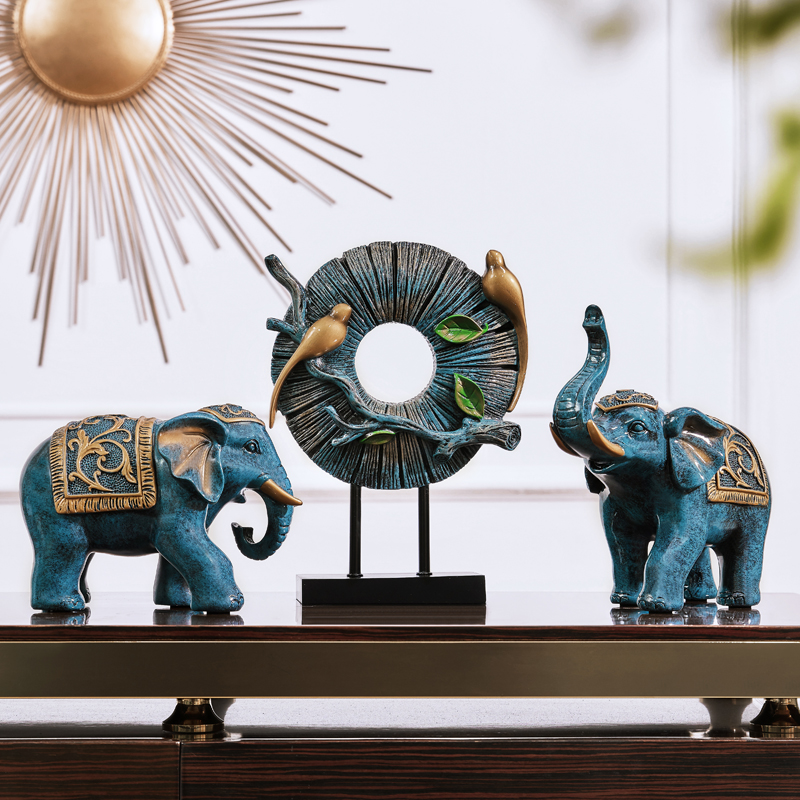 大象摆件招财风水象电视柜酒柜客厅装饰品家居玄关现代轻奢礼物