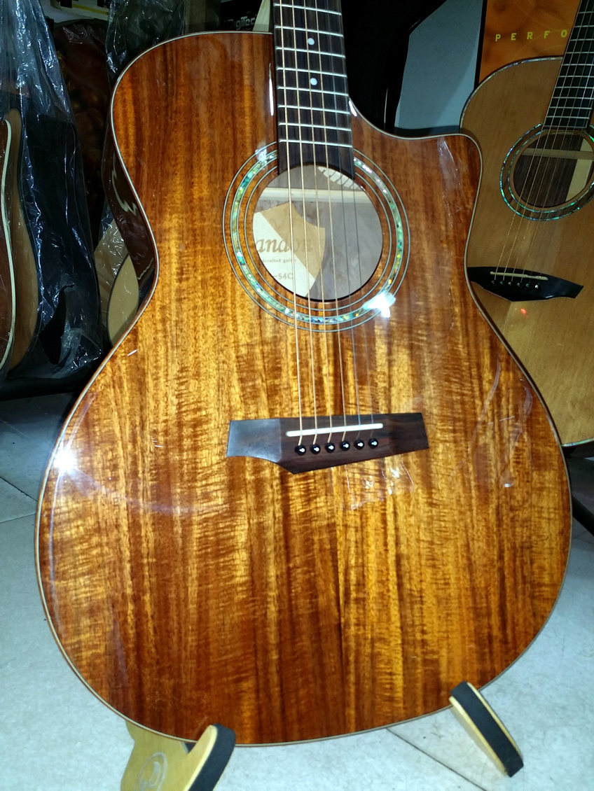 蓝盾专业演奏初学者吉他台湾相思木单板女款民谣吉他民谣吉他