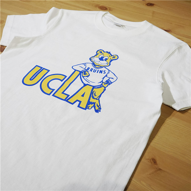 germination美式复古90sucla加州大学小熊无缝桶织t恤