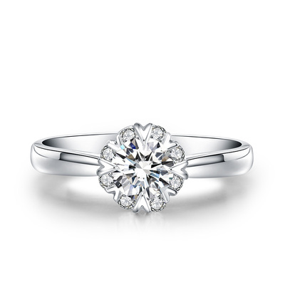 豪华珂兰pt950铂金钻戒结婚订婚连理戒托