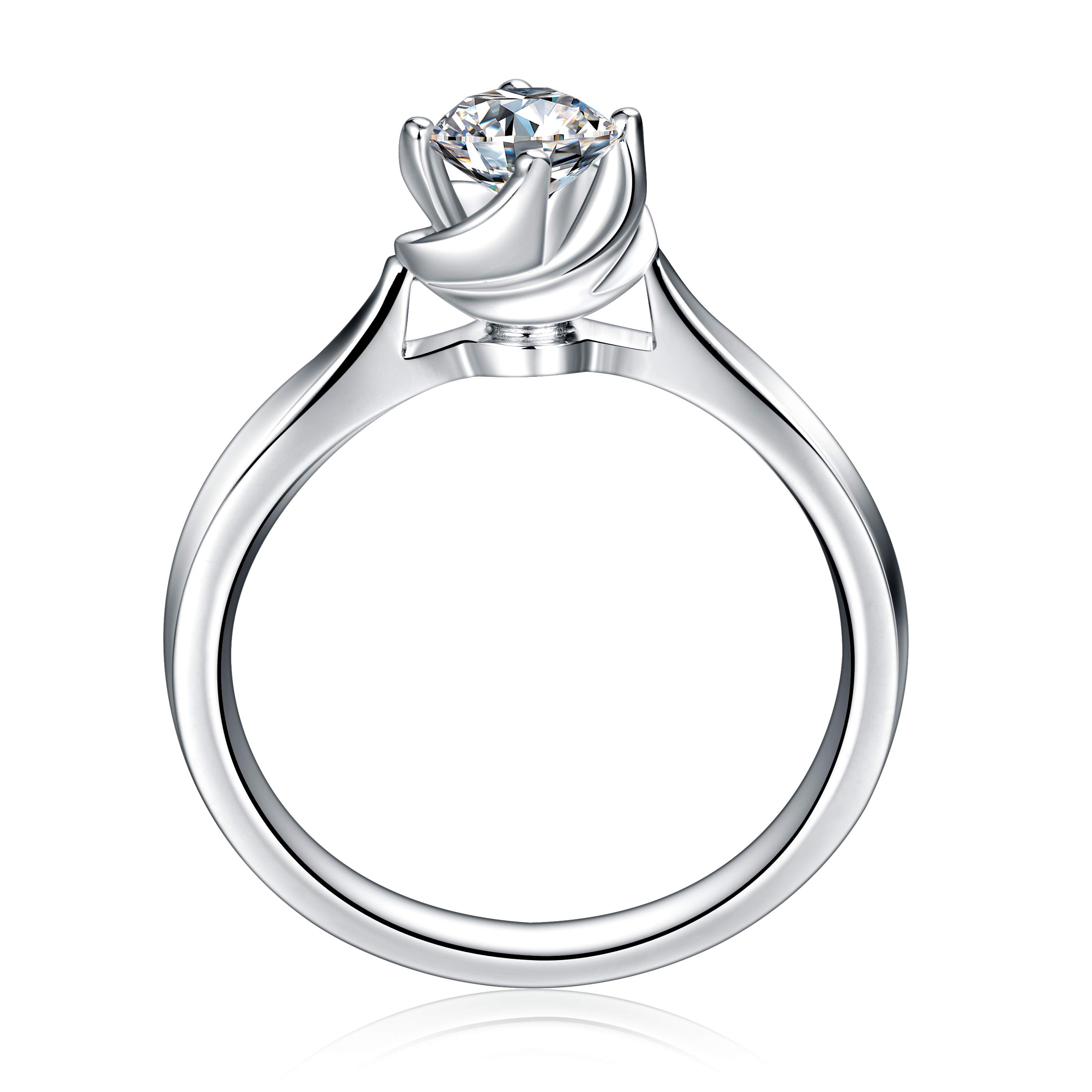 【花型显钻戒托】珂兰 18k金空托戒托定制钻戒 一生之光p