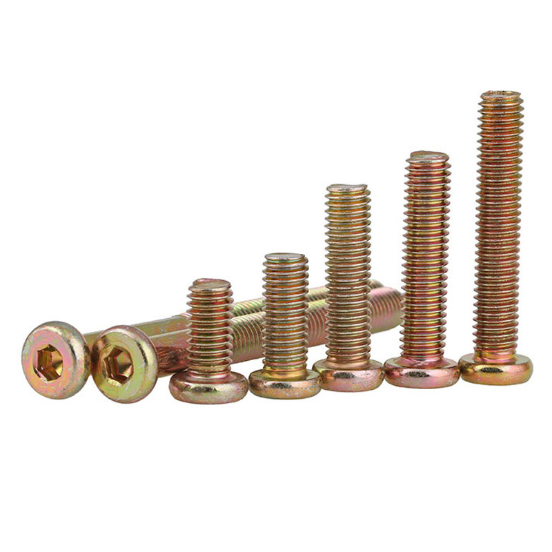 平头螺杆家具螺丝 平头内六角螺丝 圆头内六角螺丝m6*15mm-100mm