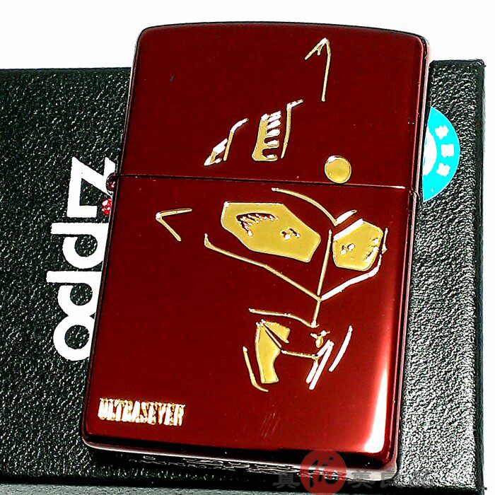 日本代购zippo赛文奥特曼限定红色双面zippo