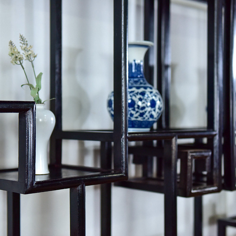 实木隔断红木古董中式客厅玄关多宝阁多宝格